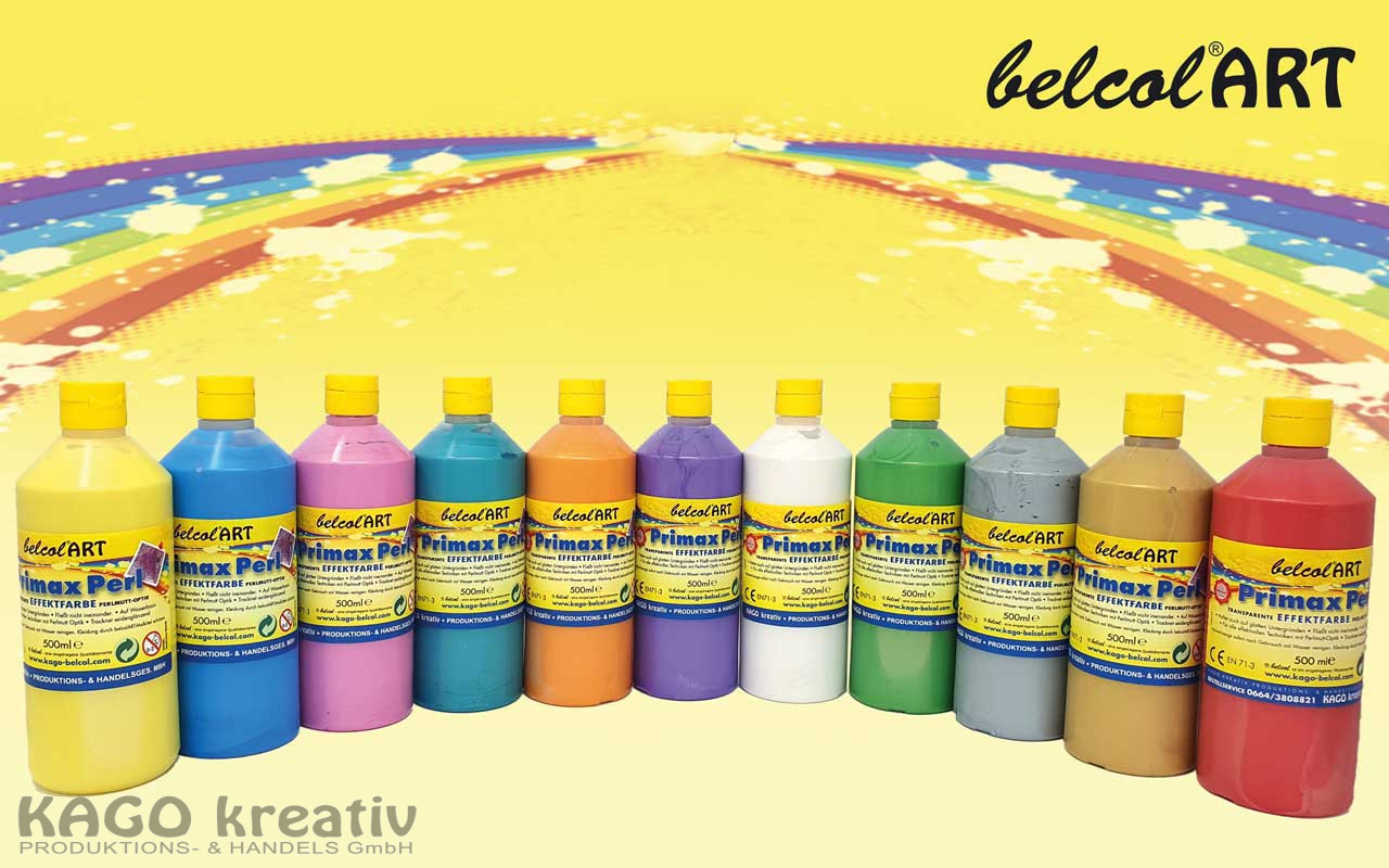 belcolART Primax Perl Set mit 9 Farben 1000ml pro Farbe