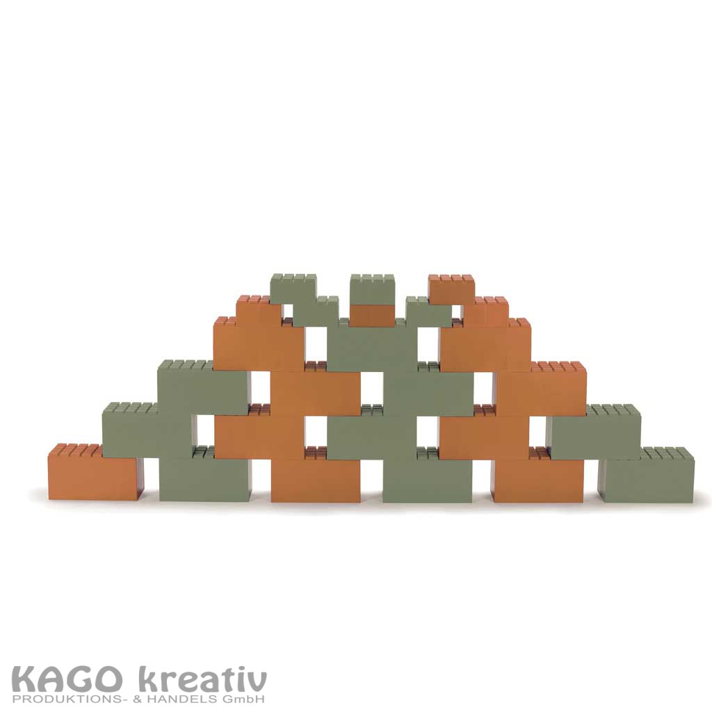 Bausteine Orange und Grün 26 Stück