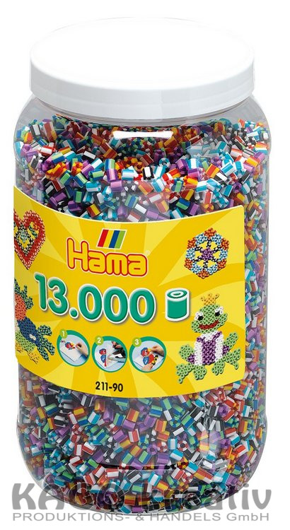 13.000 HAMA-Perlen, Streifenperlen-Mix