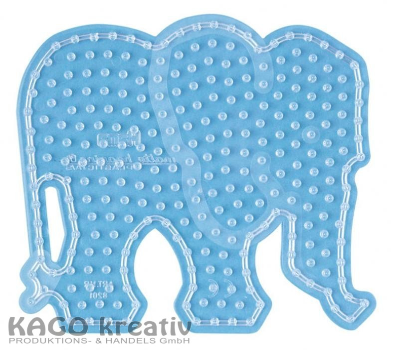 1 Stiftplatte Motiv Elefant für HAMA-Maxi Perlen
