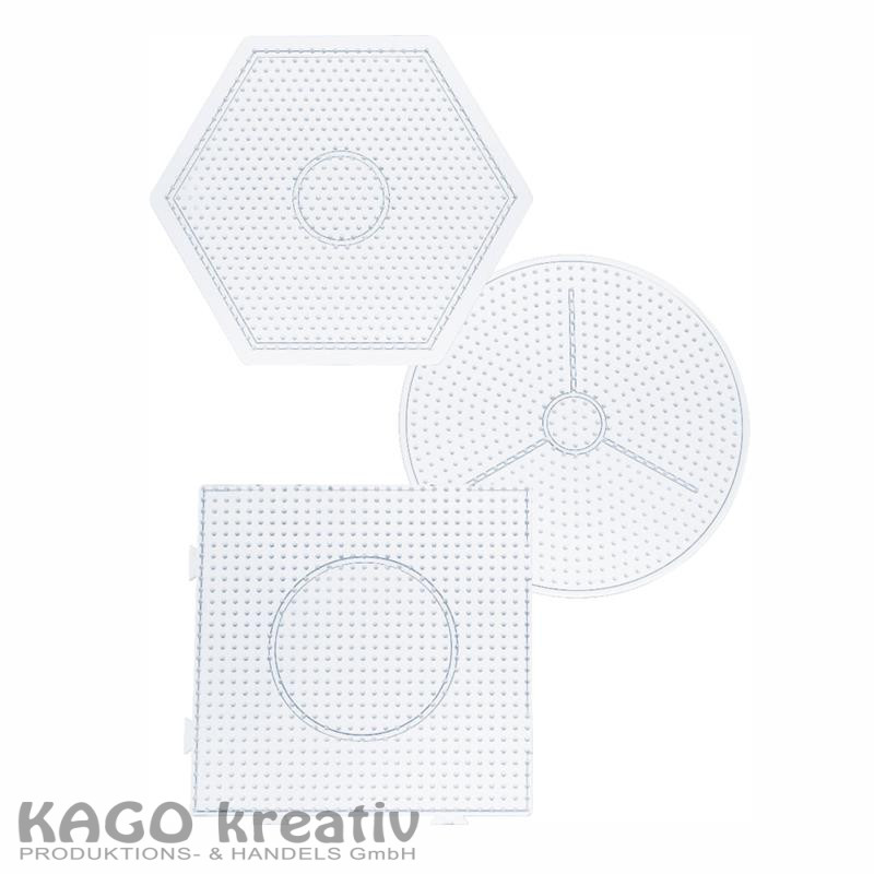 Bügelperlen Stiftplatten BASIC GROSS 3 Motive sortiert