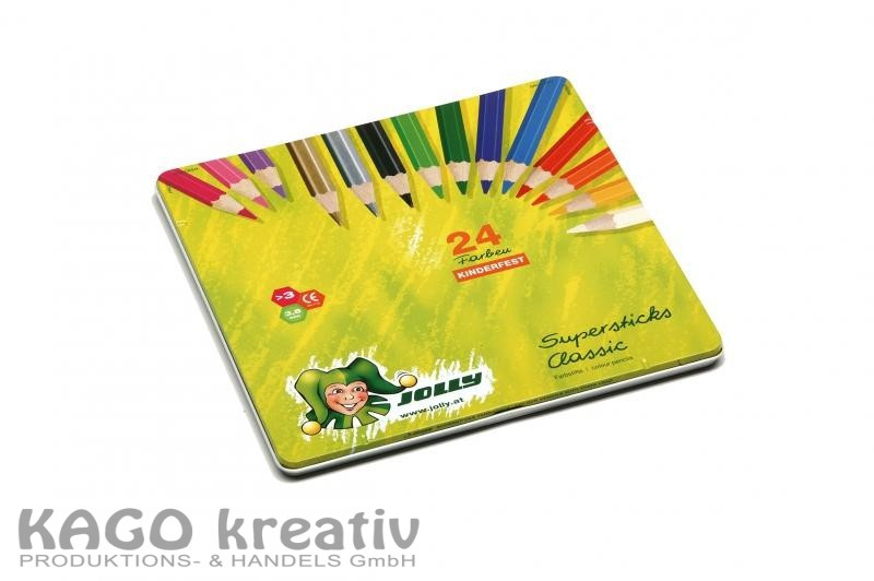 JOLLY Supersticks kinderfest CLASSIC sortiert, 24er 3D Metalletui