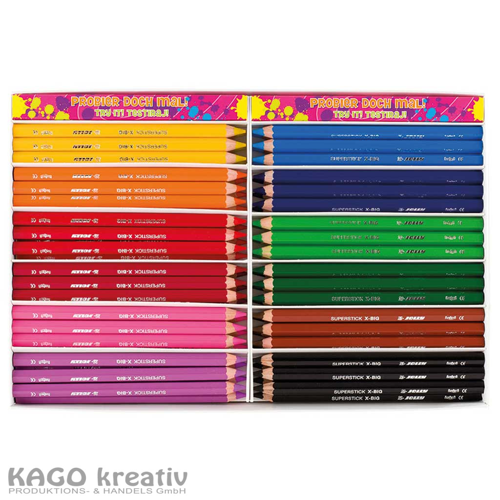 Kindergartenbox Jolly Supersticks X-BIG 72 Stück in 12 Grundfarben