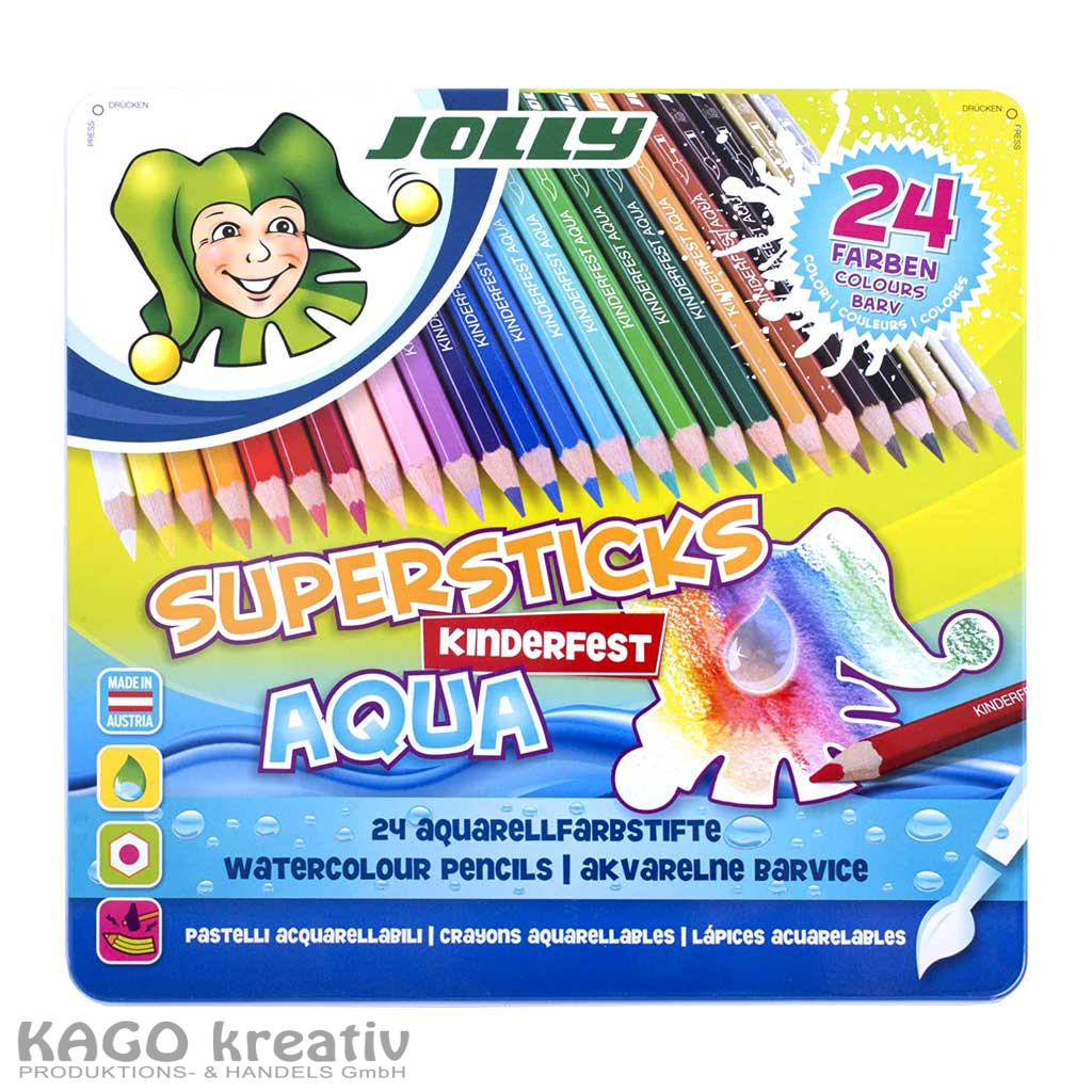 JOLLY Superstick Kinderfest AQUA 24er Metalletui