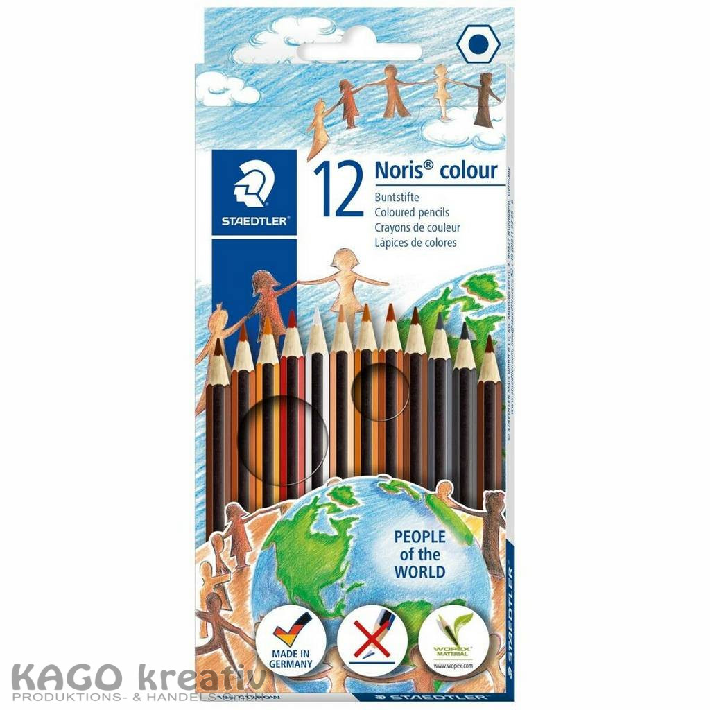 Staedtler Noris colour Buntstifte 12 hautfarbene Stifte