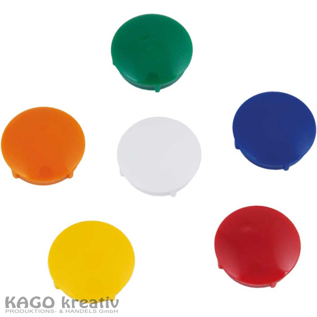 Haft-Magnete 21 mm in Box, 72-tlg.