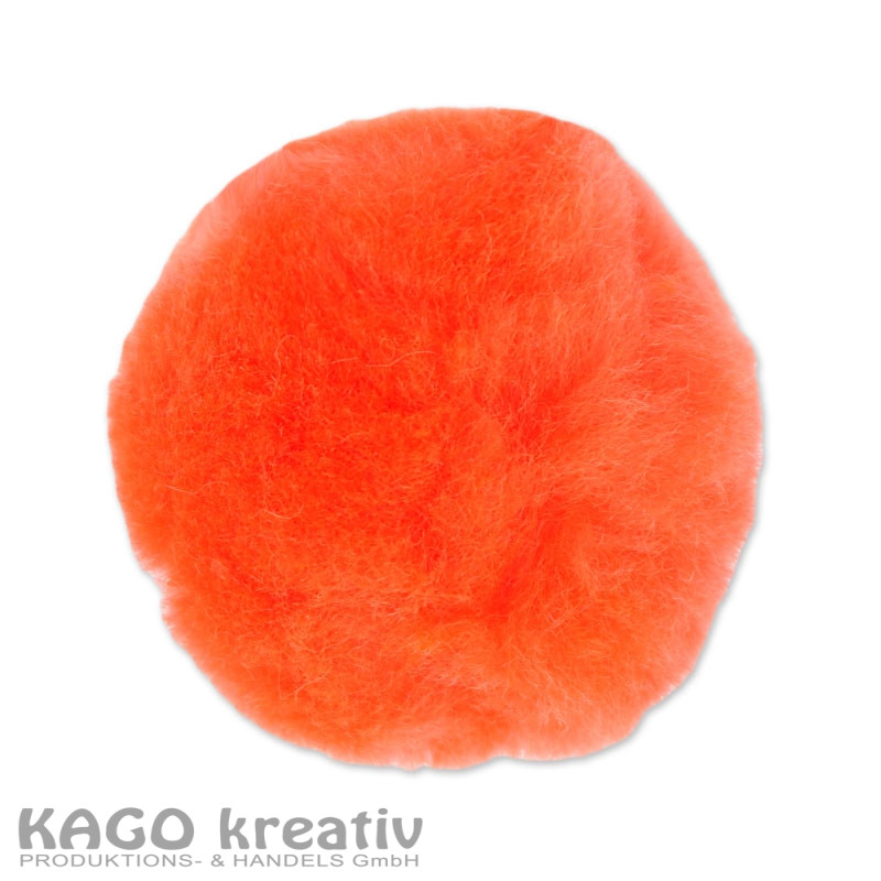 Pompons für Dekorationen 7, 10, 15, 20, 25 mm, 75 Stk., orange