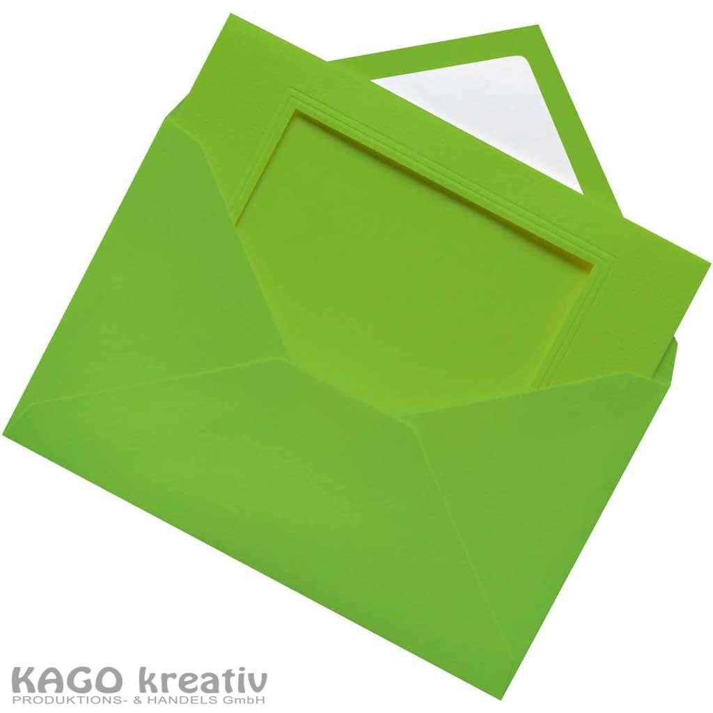 Passepartouts genarbt 220g/m², rechteck je 3 Karten+Kuverts, hellgrün