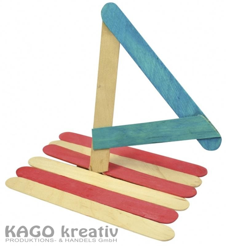 Bastelhölzer bunt, groß Maße: 150x20x1,8mm Inhalt 50 Stück