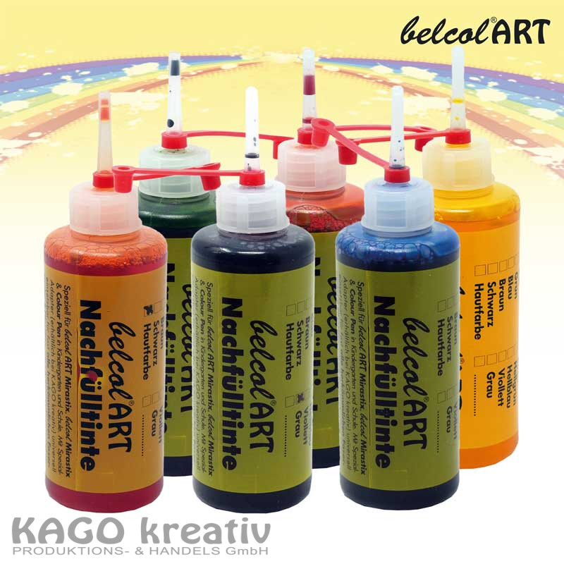 belcolART Nachfülltinte 100 ml in 13 Farben lieferbar