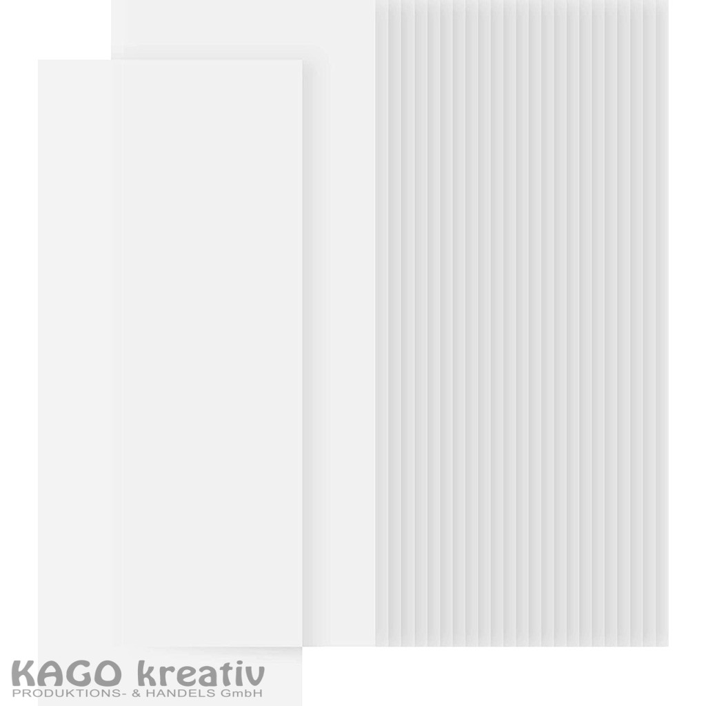 Transparentpapier 115g/m² 15,5x37cm, 25 Bogen, weiß