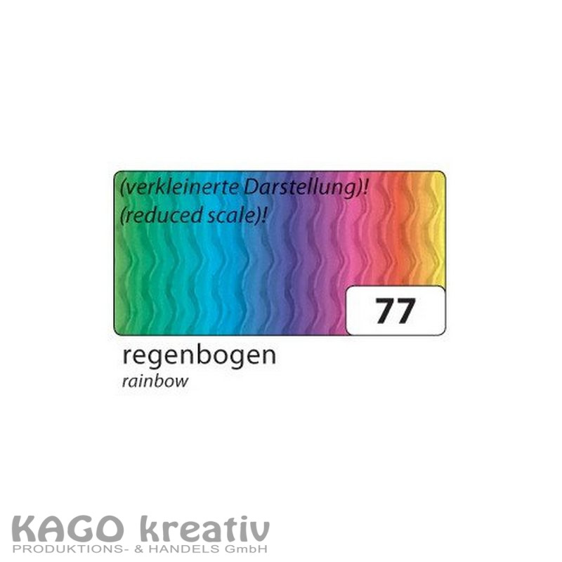 E-Wellpappe, 50x70cm, 10 Bogen regenbogen