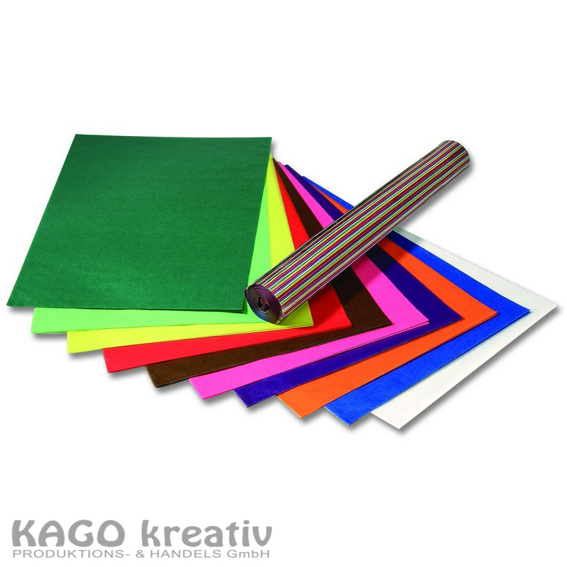 250 Bg. Transparentpapier 42g/m² 100x70cm farbig sortiert