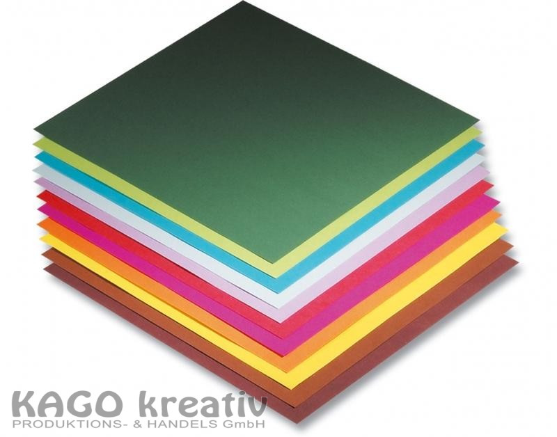 Faltblätter 70g/m², 16x16cm 500 Blatt, farbig sortiert