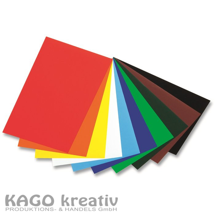 Buntpapier gummiert, 35x50cm 50 Bogen, farbig sortiert