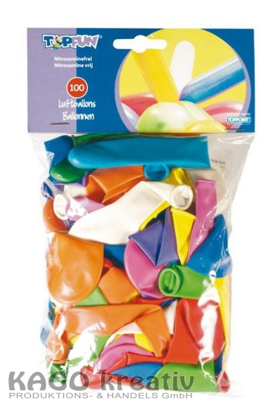Luftballons 100Stk. sortiert