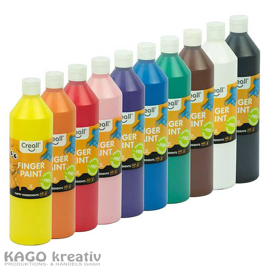 Creall Mini Fingermalfarbe 10x750ml für Kinder ab 2 Jahren