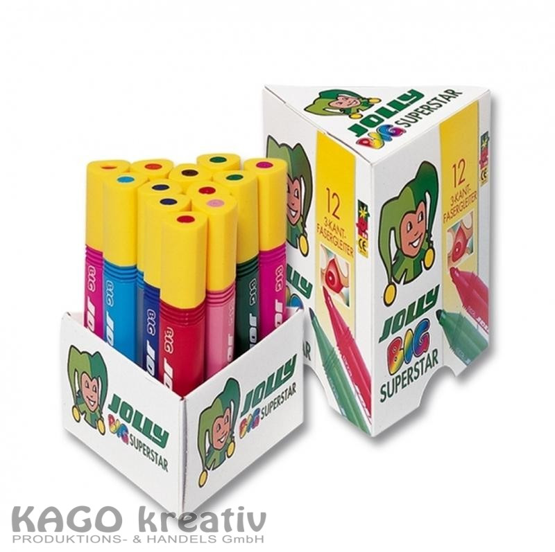 JOLLY X-BIG Delta Fasermaler 12er Set sortiert