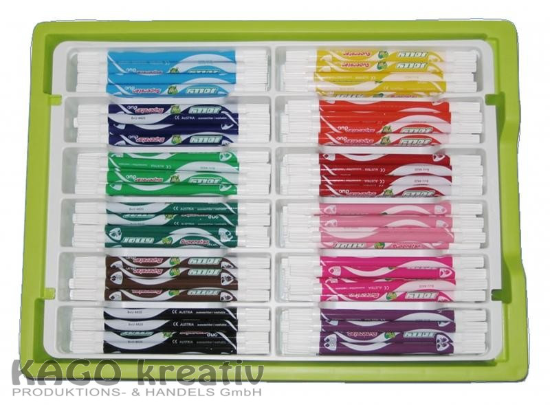 Kindergartenbox Jolly DUO-Fasermaler Superstars 180 Stück in 12 Farben