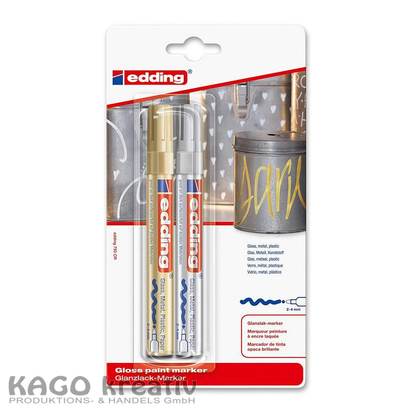 Lackstifte 2-3mm je 1 Stift in gold und silber