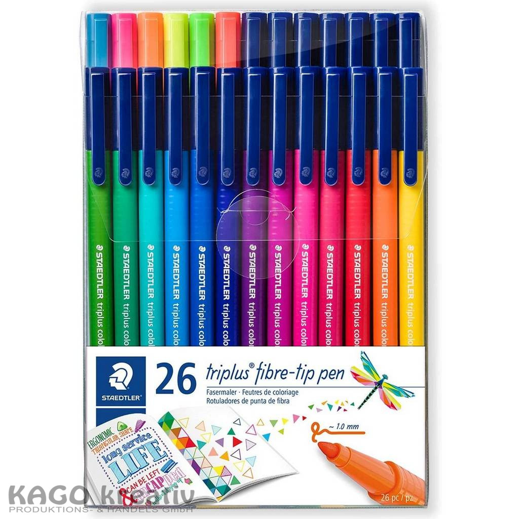 Triplus Color Fasermaler, 26 Farben im Etui