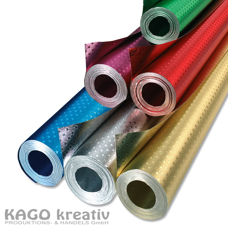 Alufolie 50 cm x 10 m Einzelfarben Sterne