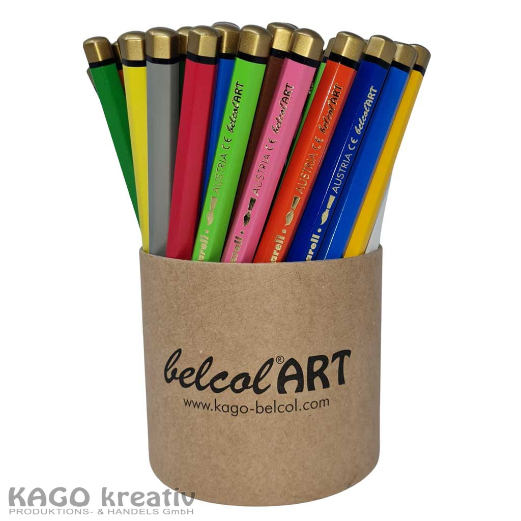belcolART Aquarell Farbgiganten, 50 Stifte in der Runddose, in 25 Farben sortiert