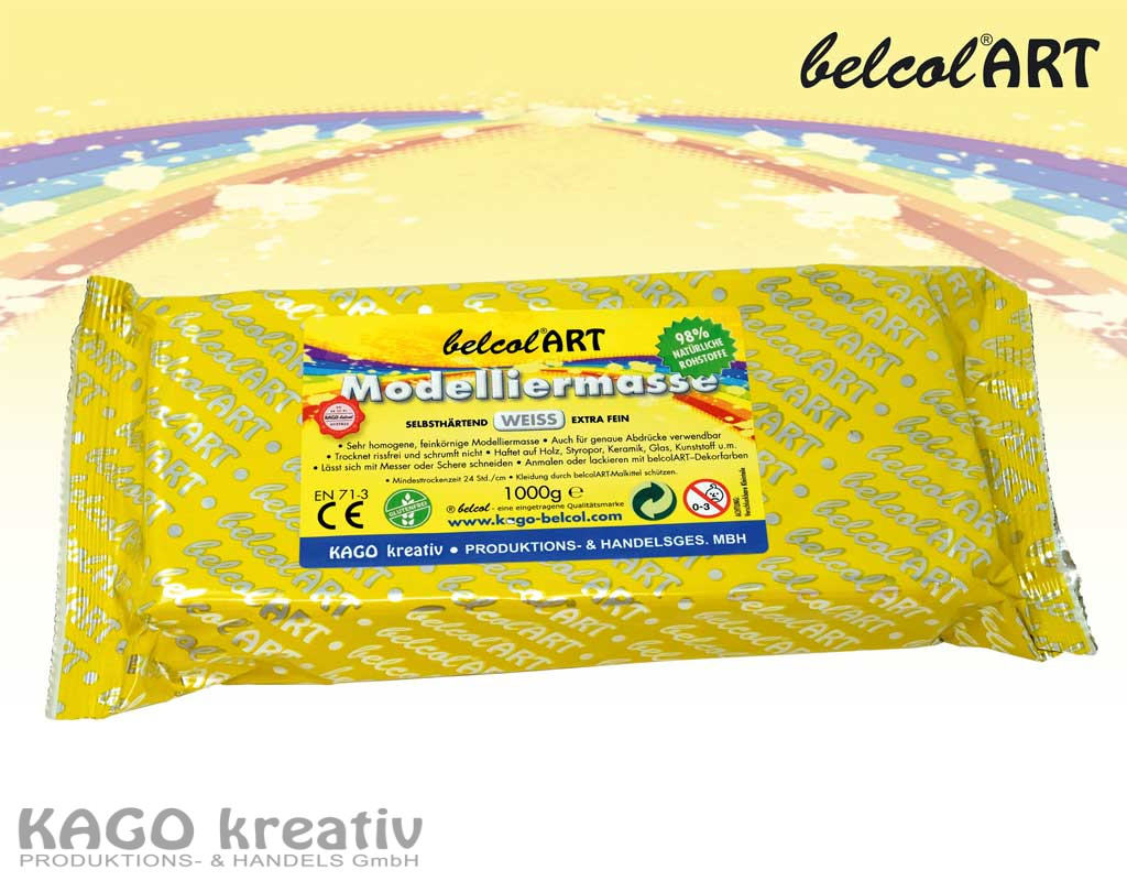belcolART Modelliermasse 1000g weiß, selbsthärtend