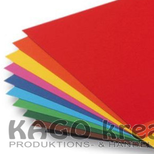 Fotokarton 300g/m², 50x70cm, 10 Bogen farbig sortiert