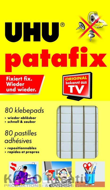 UHU patafix, 80 Klebepads weiß