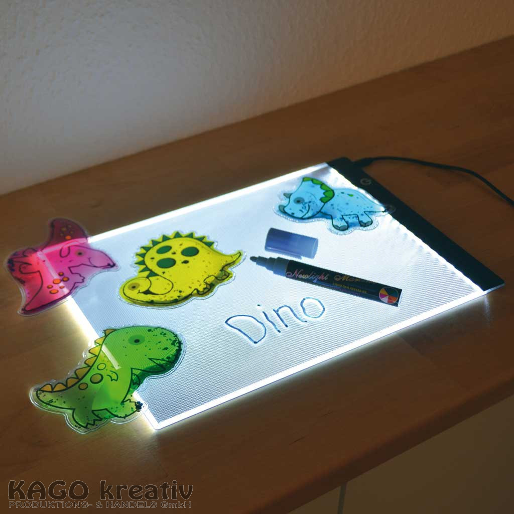 LED Leuchtplatte A4 Maße: 33,6 x 23,3 cm x 4 mm