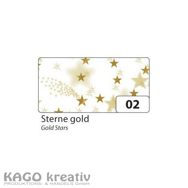 Motivkarton 270g/m², 50x70cm, 10 Bogen Sterne gold""