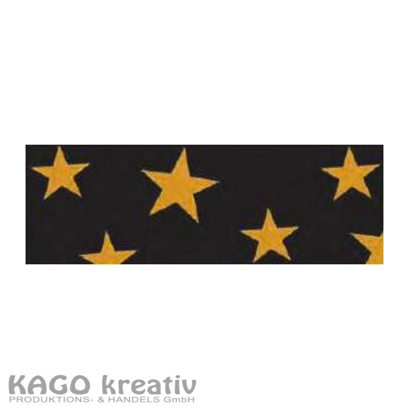 Fotokarton mit Sternen 300g/m², 50x70cm 10 Bogen, schwarz/gold