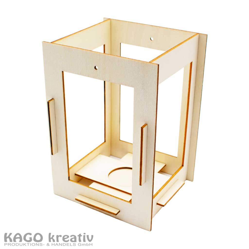 Holzlaterne ECO Material: Sperrholz Maße: 12x12x17 cm