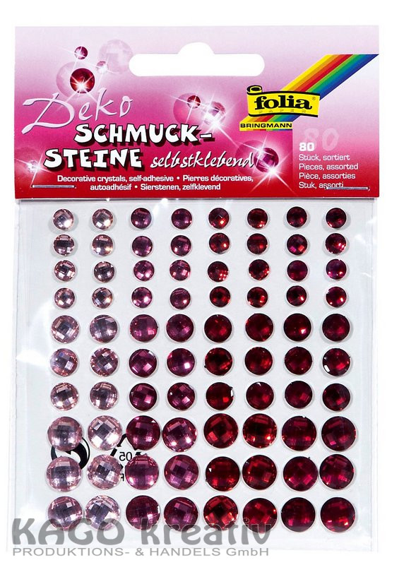 Schmucksteine selbstklebend, 80 Stück Sweet Love