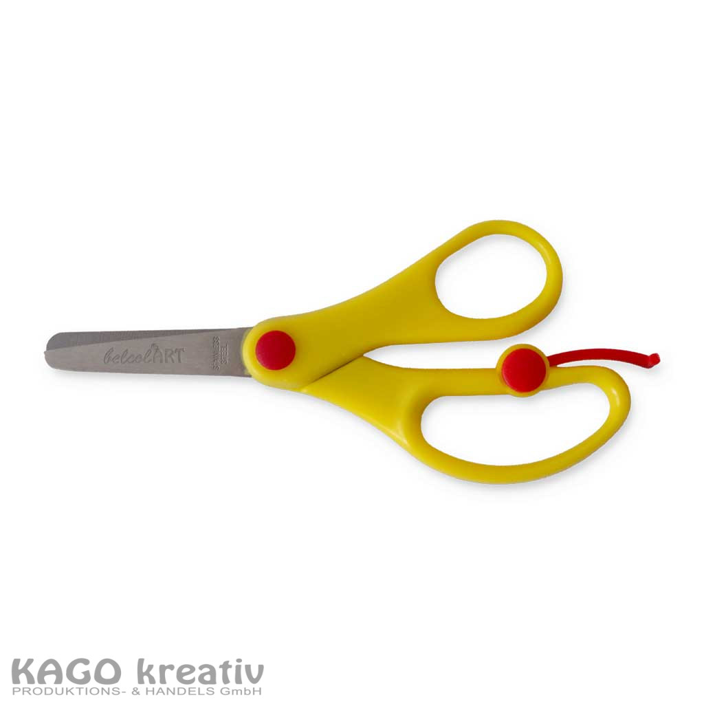 Kinderbastelschere 13cm Rund, Helper, beidseitiger Schliff, Klinge 4cm