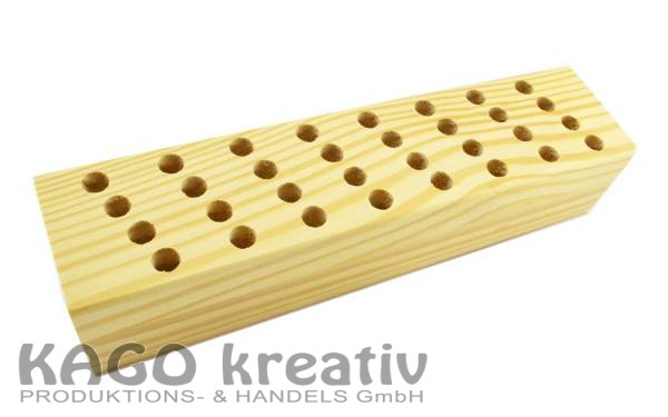 Scherenständer/Pinselständer H6cm, L32cm, B7,5cm, 32 Löcher