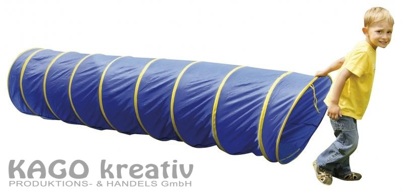 Kriechtunnel Blau 300 cm Material: Nylon Maße: Ø 60 cm, 300 cm lang