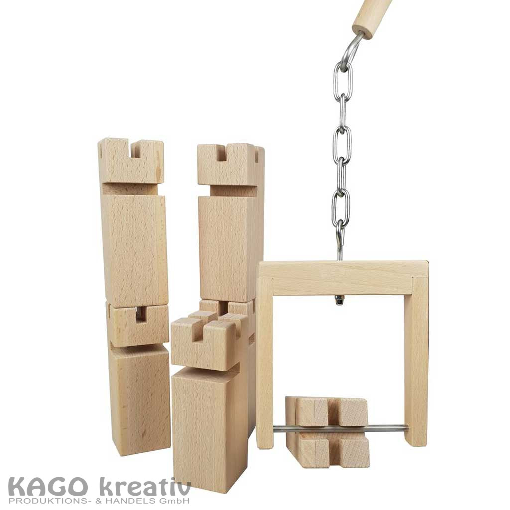 Fröbelturm Maße: Klotz: 6 x 6 x 17 cm