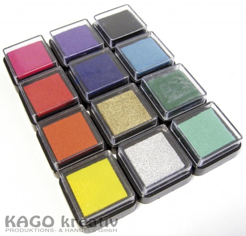 Ministempelkissen 12er Maße: 3,5x3,5 cm