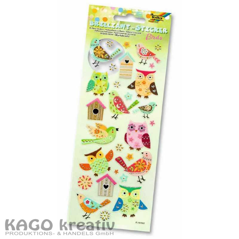 Brilliant Sticker BIRDS, ca.10x23cm 1 Blatt