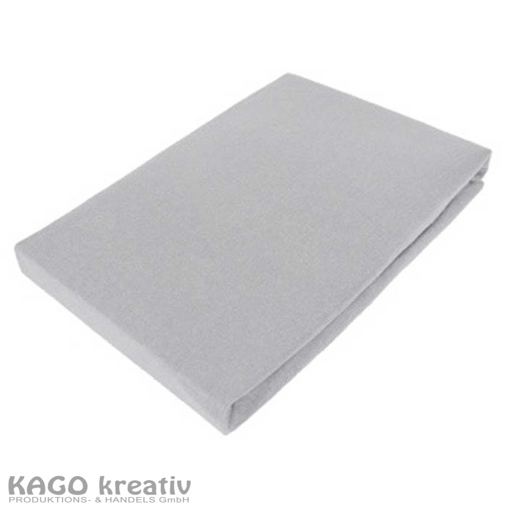 Jersey Kinder Spannbetttuch 70x140cm silber