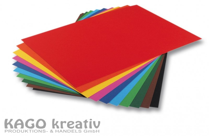 Tonkarton 220g/m² 50x70cm 10 Bogen Einzelfarben