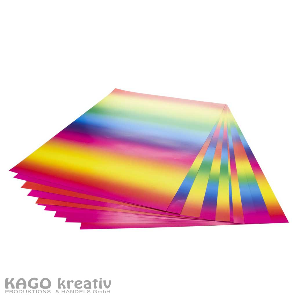Regenbogenkarton 200g/m², zweiseitig 50x70cm, 10 Bogen, sortiert
