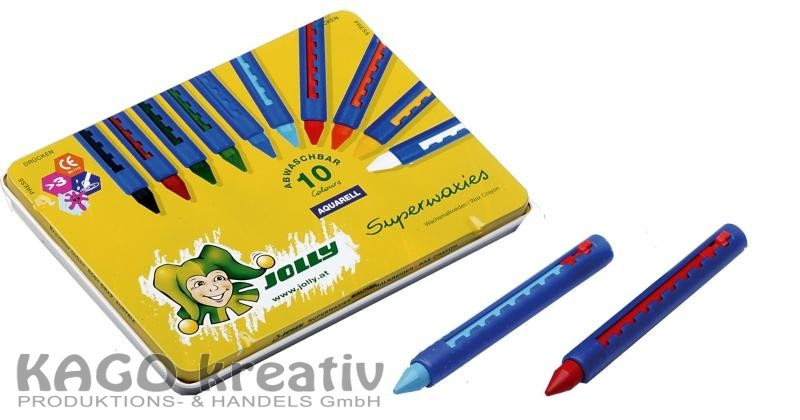 JOLLY Superwaxies Aquarell sortiert 10 Stück im Metalletui