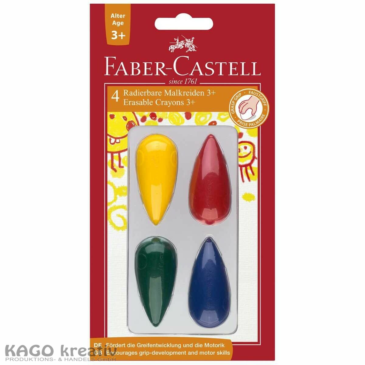 Malbirnen von Faber Castell 3+ 4-farbig sortiert