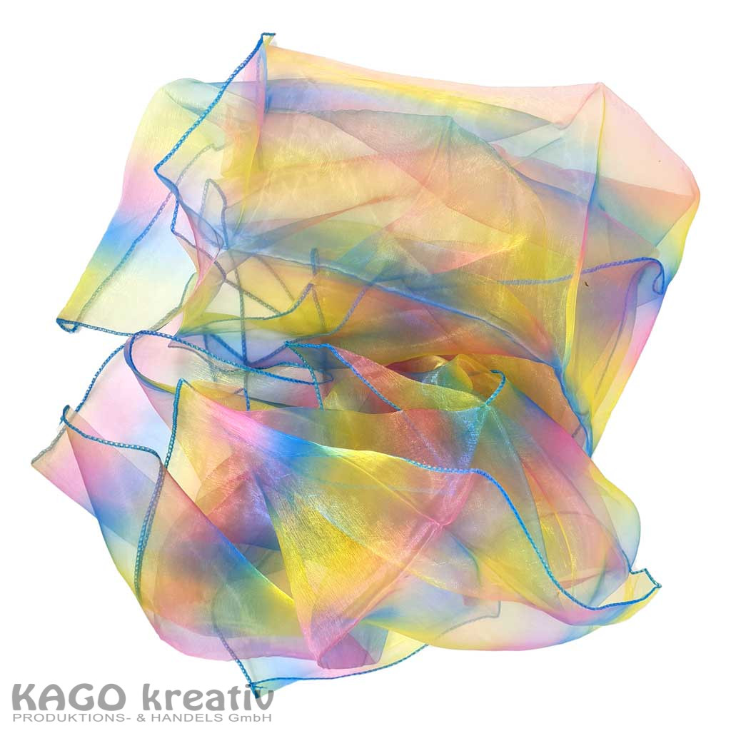 Jongliertücher, 68x68cm 12Stk sort. in Regenbogen Farben