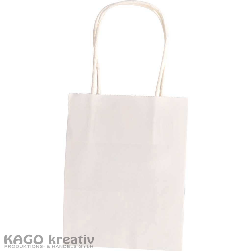 Papiertüten aus 110g/m² Kraftpapier 20 Stück, 12x5,5x15cm, weiß