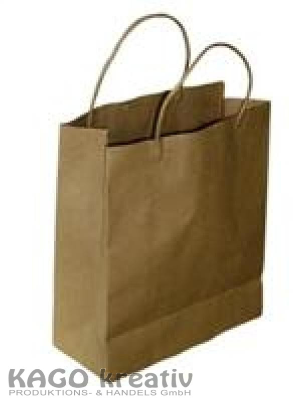 Papiertüten aus 125g/m² Kraftpapier 20 Stück, 12x5,5x15cm, natur
