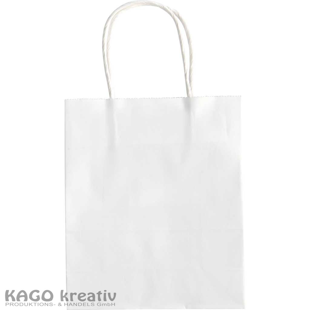 Papiertüten aus 110g/m² Kraftpapier 20 Stück, 18x8x21cm, weiß